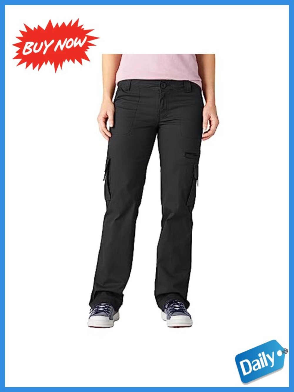 Relaxed Fit Straight Leg Cargo Pants Utility Pocket Casual Work